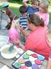 Child getting her face painted